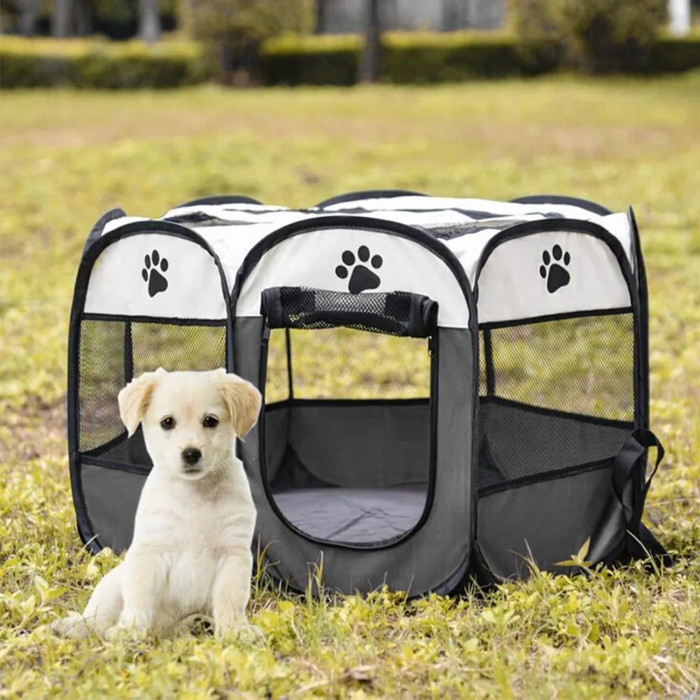 Hordozható kisállat járóka, kennel M Fehér