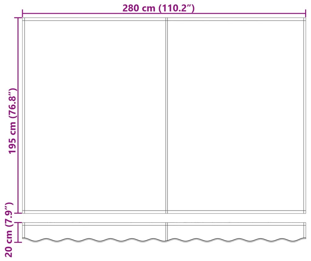 Kézi Behúzható Napellenző Piros 300x250 cm