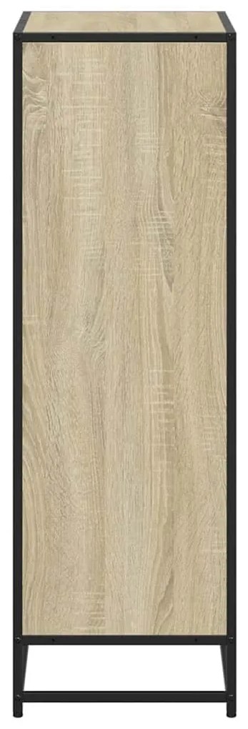 sonoma tölgyszínű szerelt fa könyvszekrény 60x35x107,5 cm