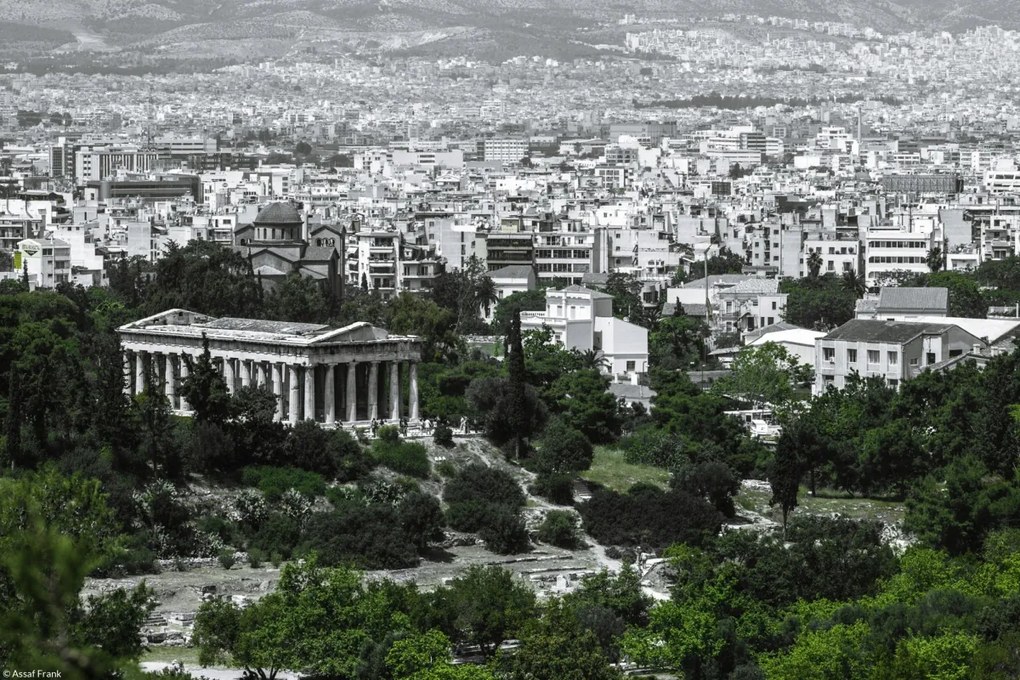 Poszter 30x20cm Kilátás Héphaisztosz templomára, Assaf Frank