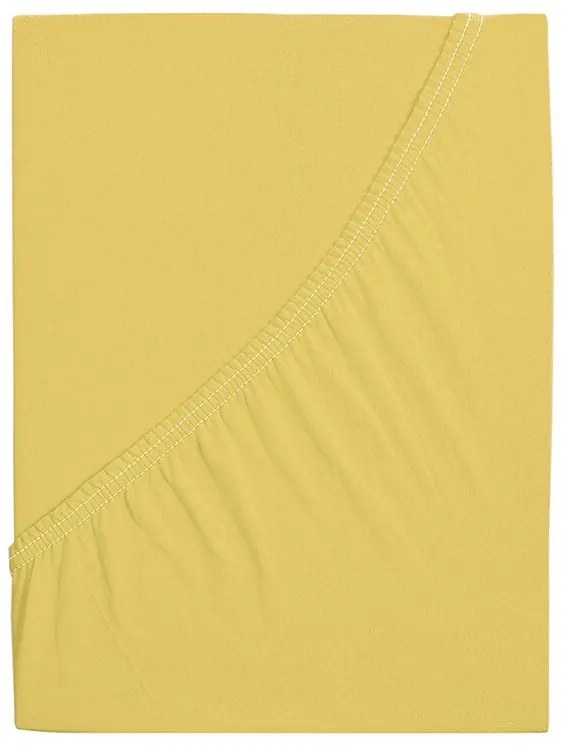 4Home Ideál jersey lepedő sárga, 180 x 200 cm, 180 x 200 cm