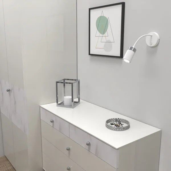 Rugalmas lámpa JOKER 1xGU10/8W/230V fehér/matt króm