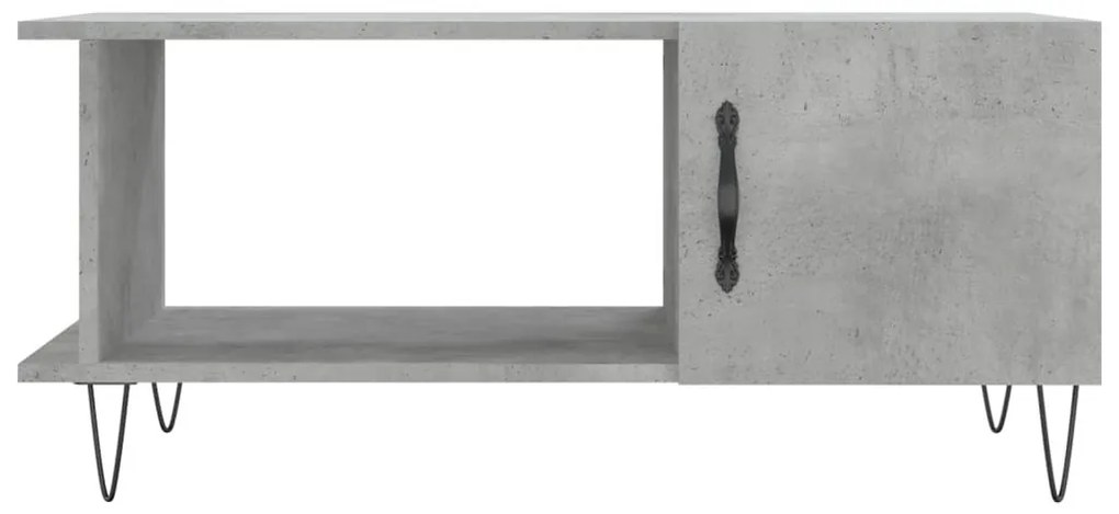 Betonszürke szerelt fa dohányzóasztal 90 x 50 x 40 cm