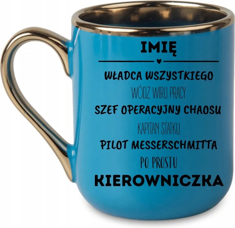 Elegáns bögre Mindenség hatalma főnök vezető név 330 Kék