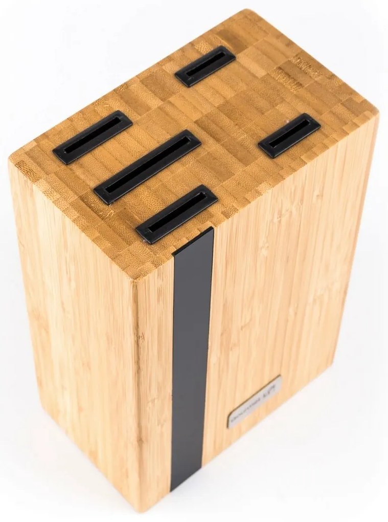 G21 Gourmet Rustic késkészlet 5 db + bambusz blokk