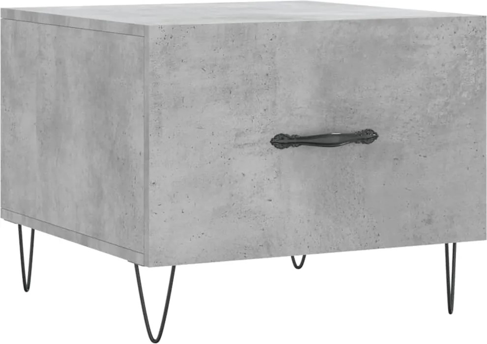 vidaXL betonszürke szerelt fa dohányzóasztal 50 x 50 x 40 cm