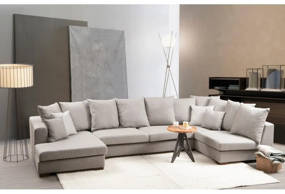 Világosszürke sarokkanapé ("U" alakú) Colorado – Balcab Home