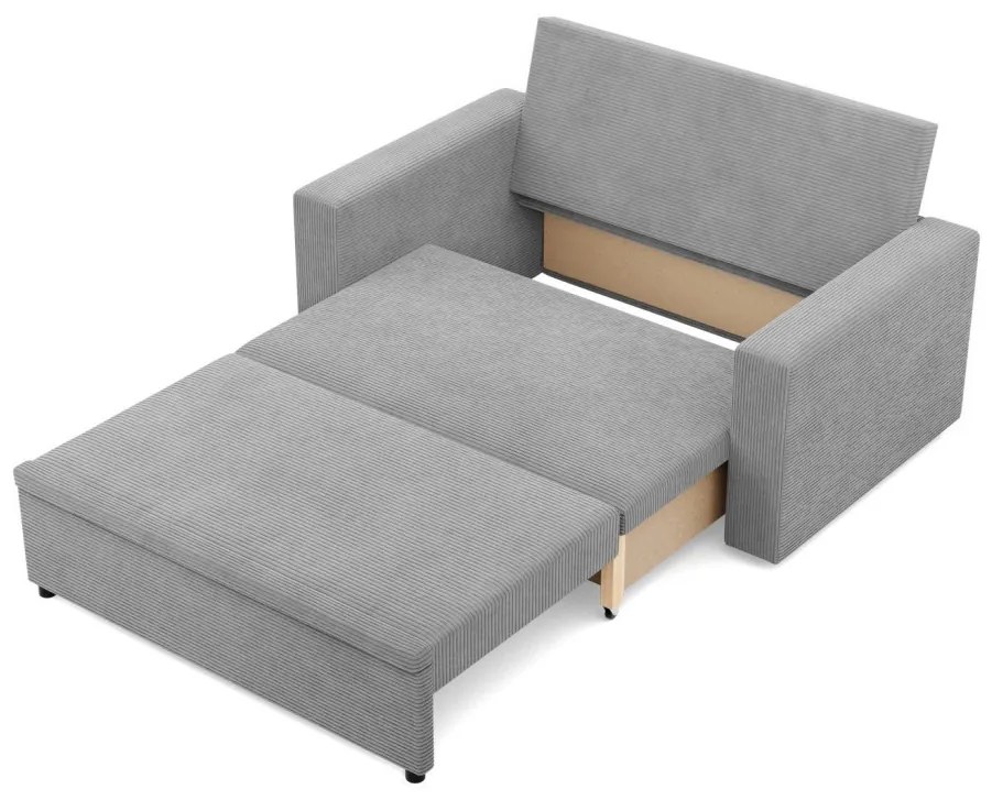 Zeus kanapé, kordbársony, hab töltet, egyenes kartámasz, szürke