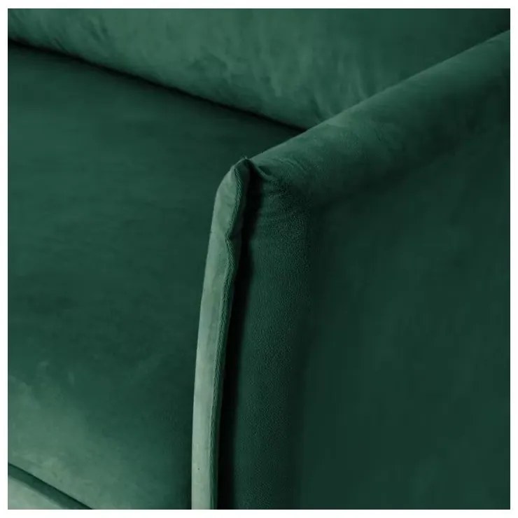 Sötétzöld bársony kanapé 203 cm Juli – Ropez