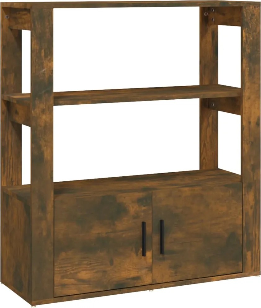vidaXL füstös tölgy színű szerelt fa tálalószekrény 80x30x90 cm