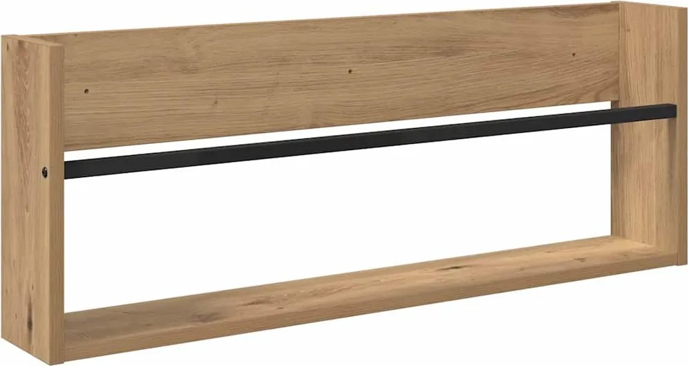 vidaXL Magazin állvány polcokkal Artisan tölgy 80 x 12 x 30 cm Faanyag