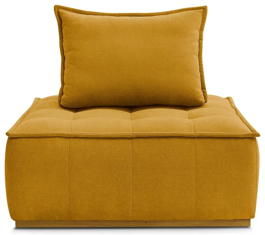 Mustársárga zsenília fotel Elisa – Bobochic Paris