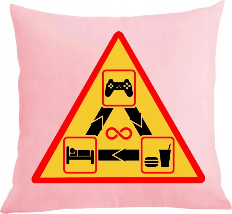 Párna párnahuzat Eat Sleep Play