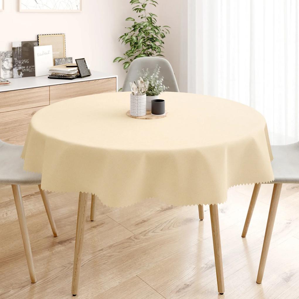 Goldea teflonbevonatú asztalterítő - bézs - kör alakú Ø 90 cm