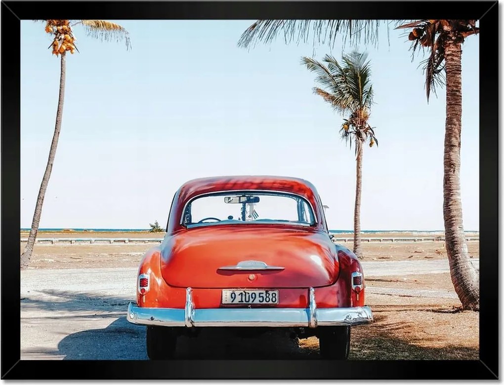 Poszterek keretben 40x30 Kubai autók Kuba