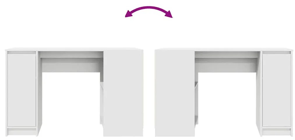 fehér forgácslap íróasztal 120x42x76 cm