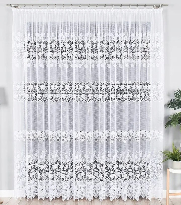 Mg Jacquard Függöny 4164M Fehér 250x250 kész Bt lengyel M