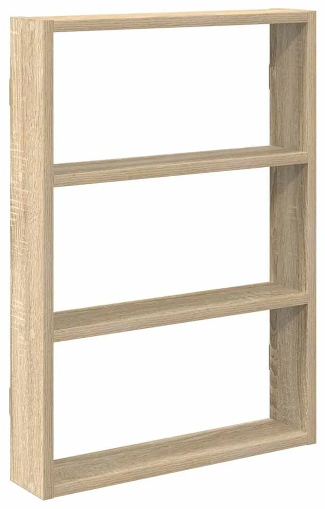 sonoma tölgy színű szerelt fa fali polc 43 x 9 x 60 cm