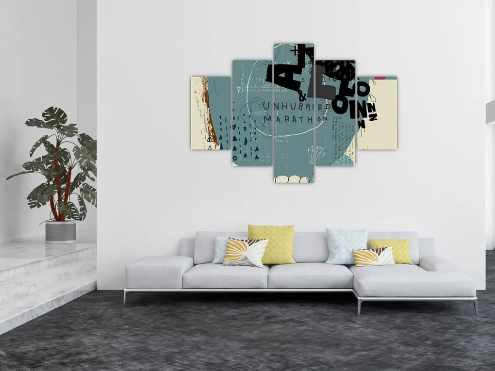 Kép - Repülő léggömb szivárvánnyal (150x105 cm)