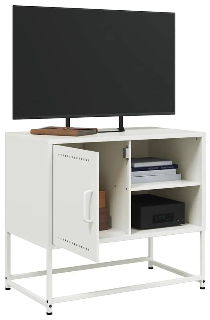 fehér acél TV-szekrény 68 x 39 x 60,5 cm