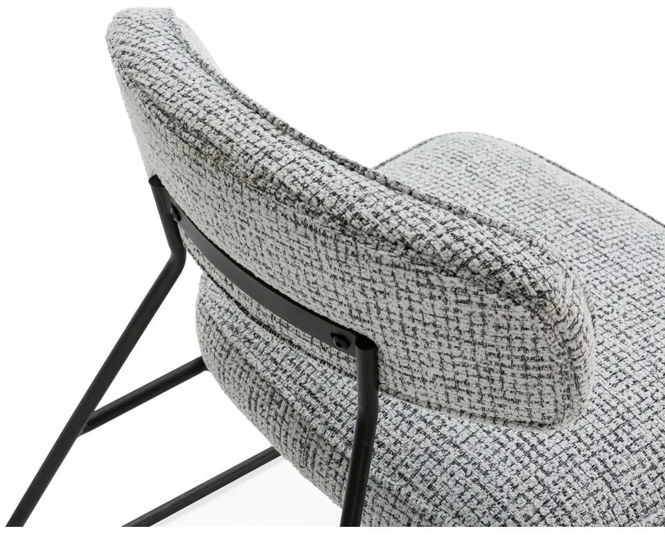 Fekete-fehér fotel Elon – Marckeric