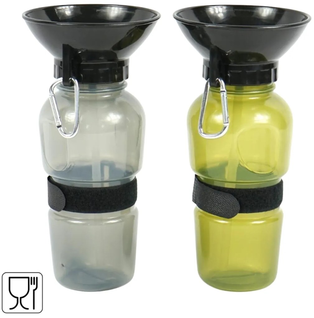 DOGS utazó palack tállal kutyák számára 500 ml - többféle színben Termék színe: Szürke