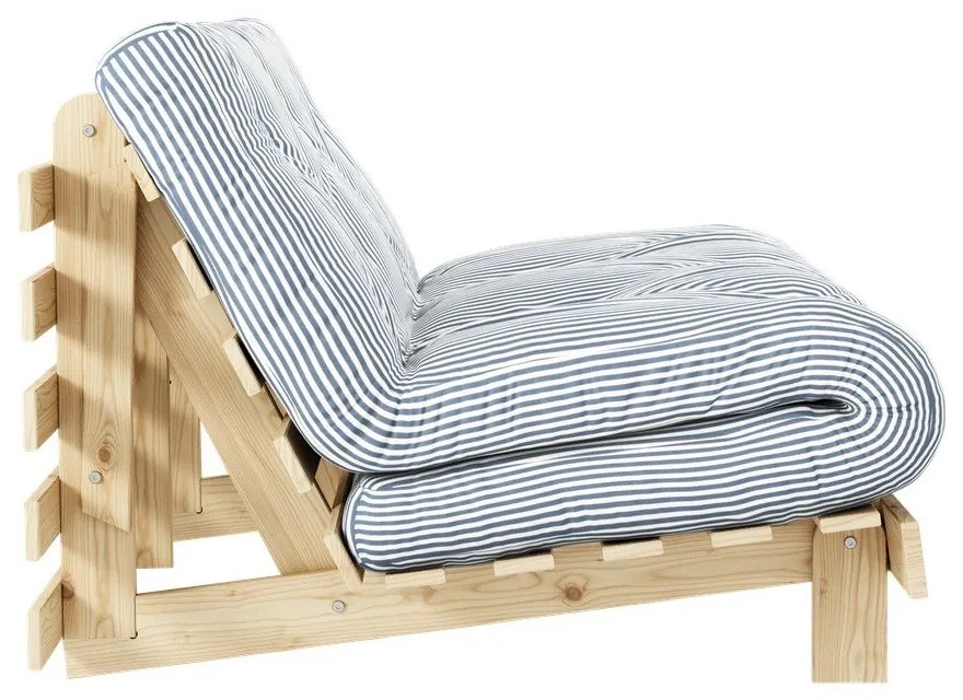 Fehér/világoskék kanapéágy 140 cm Roots - Karup Design