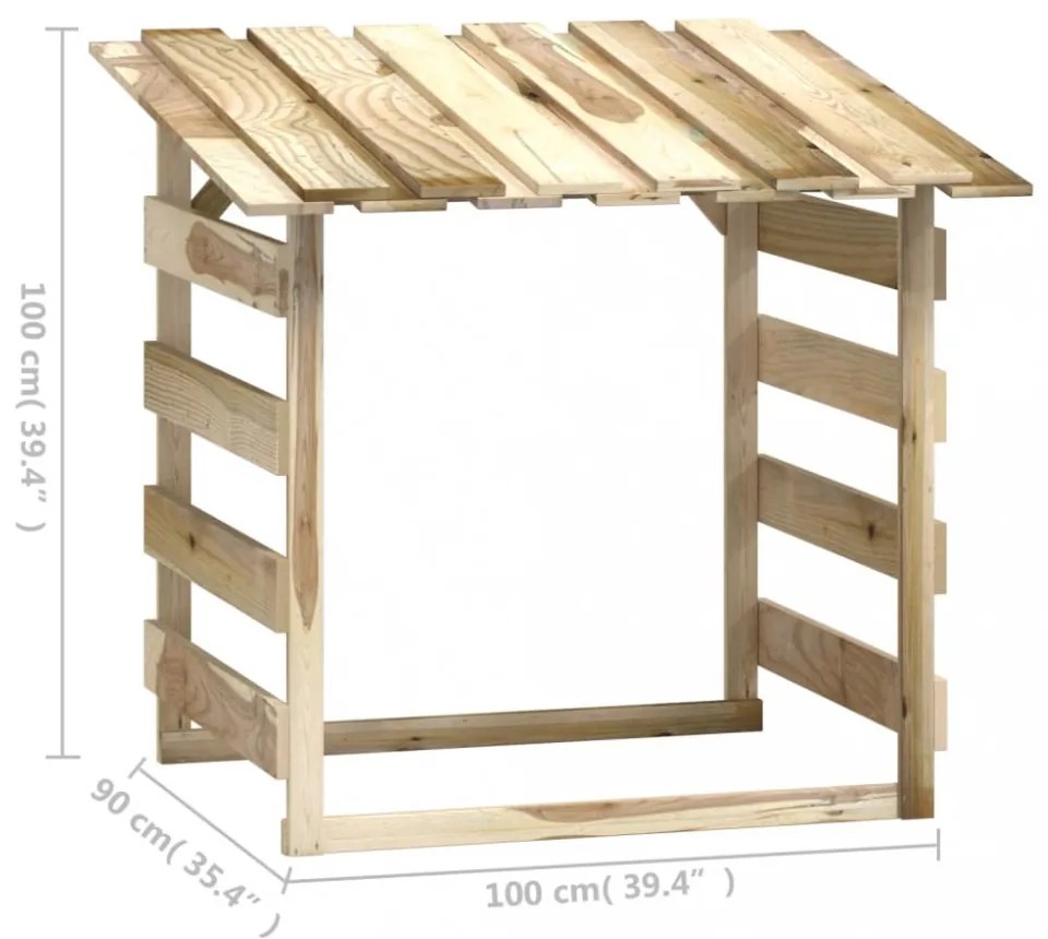 6 db impregnált fenyőfa pergola tetővel 100 x 90 x 100 cm