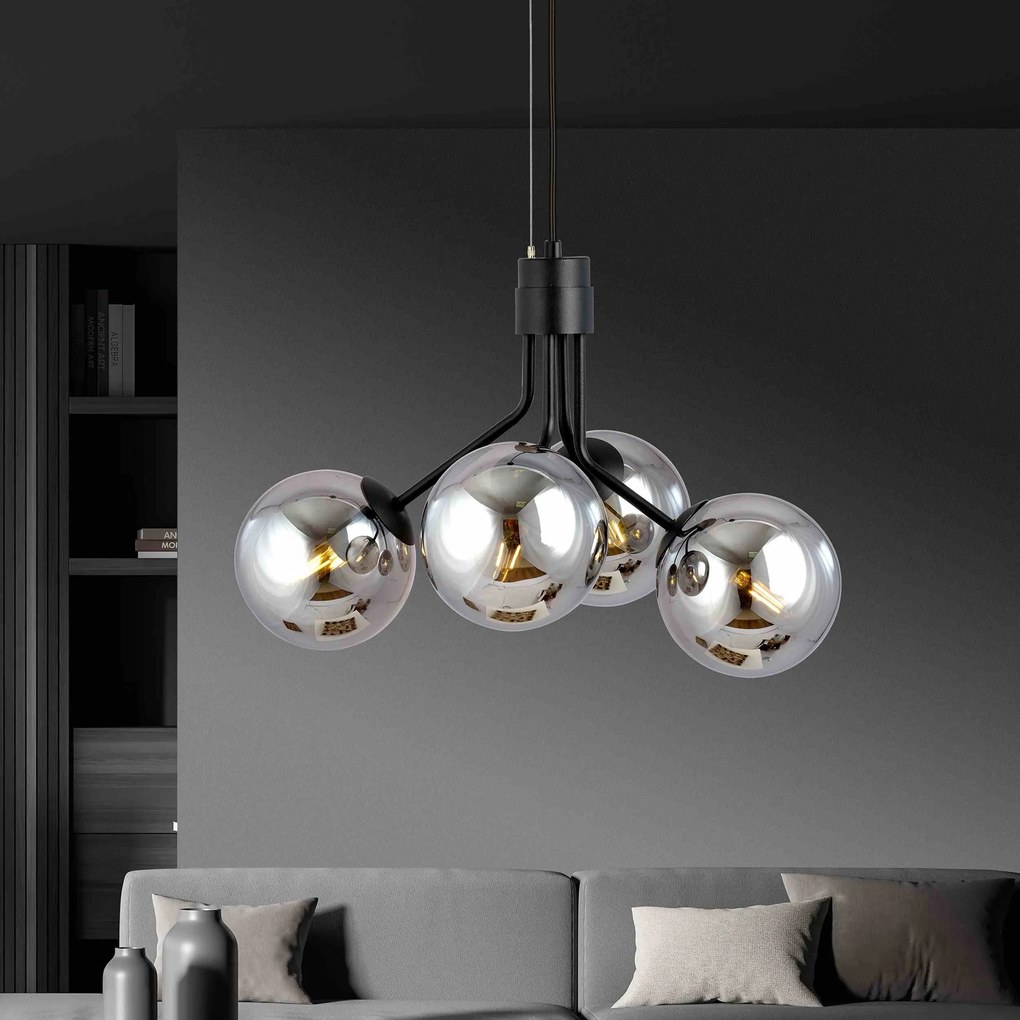 Emibig modern függeszték nova fekete grafit emi1140/4