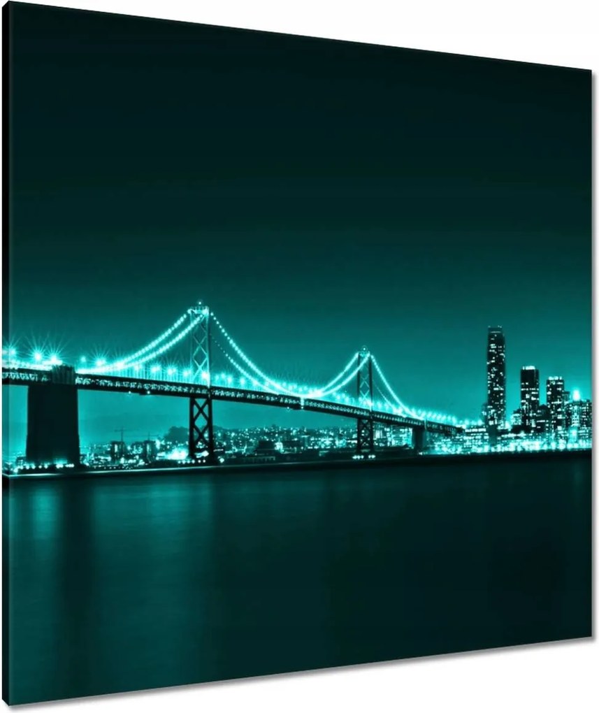 Vászonkép 80x80 Türkiz kilátás híd