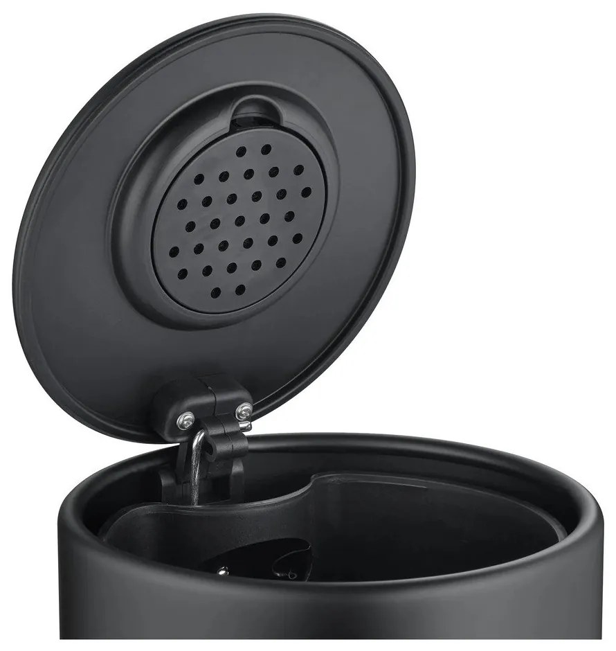 Matt fekete acél pedálos szemetes 3 l Modo – Blomus