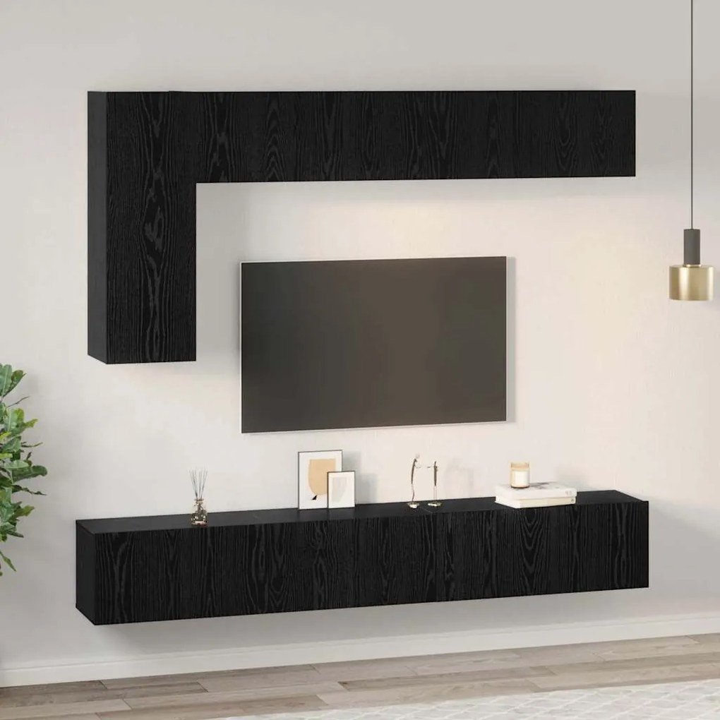 TV szekrény garnitúra 6 pcs Musta tammi 30.5 x 30 x 90 cm