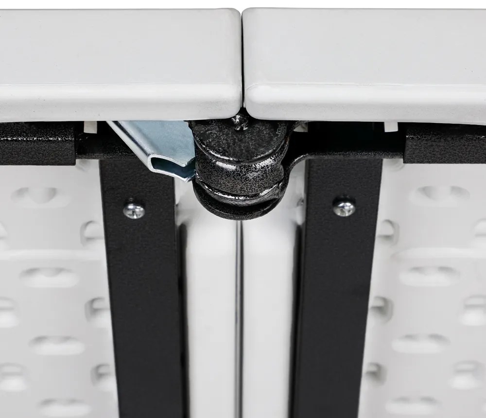 Casaria® Összecsukható asztal fehér - 220x70x72 cm