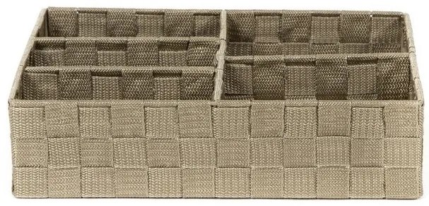 Szervező Compactor TEX 32 x 25 x 8 cm, 5 részes, világosbarna
