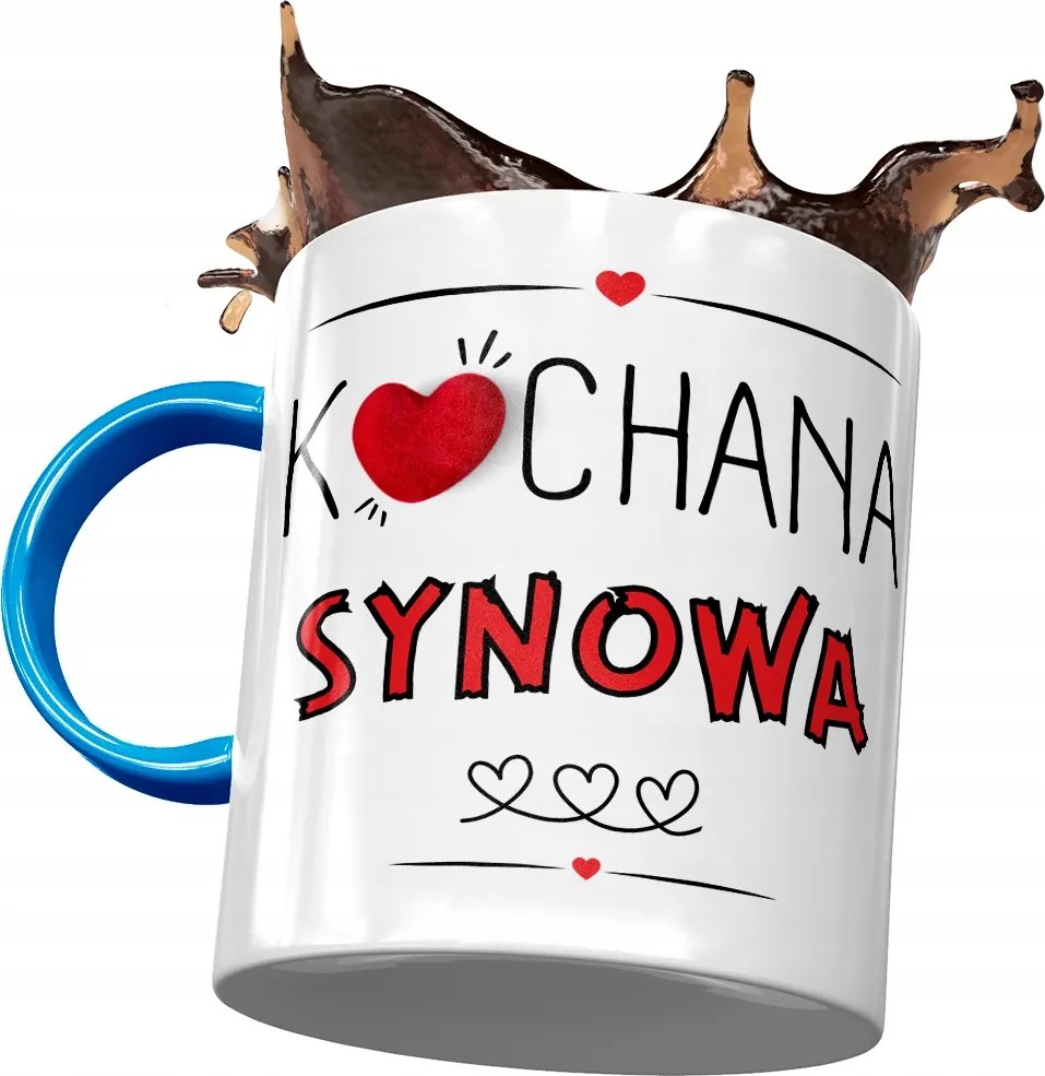 Kék Bögre Fia Feleségének Ajándék Nyomtatott Fotóval