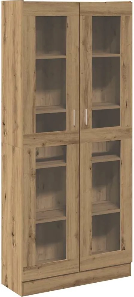 vidaXL kézműves tölgy színű szerelt fa magasszekrény 82,5x30,5x185 cm