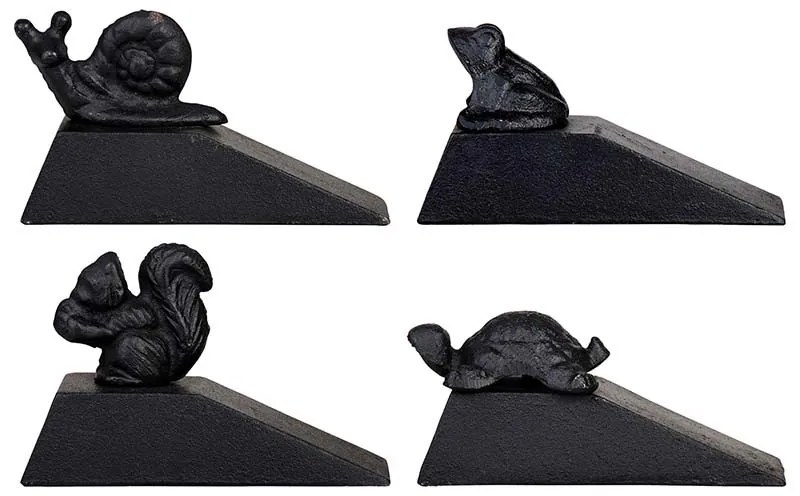 Öntöttvas ajtókitámasztó ék, teknős