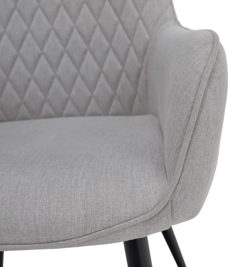 Design fotel, világosszürke/fekete, OSKOR