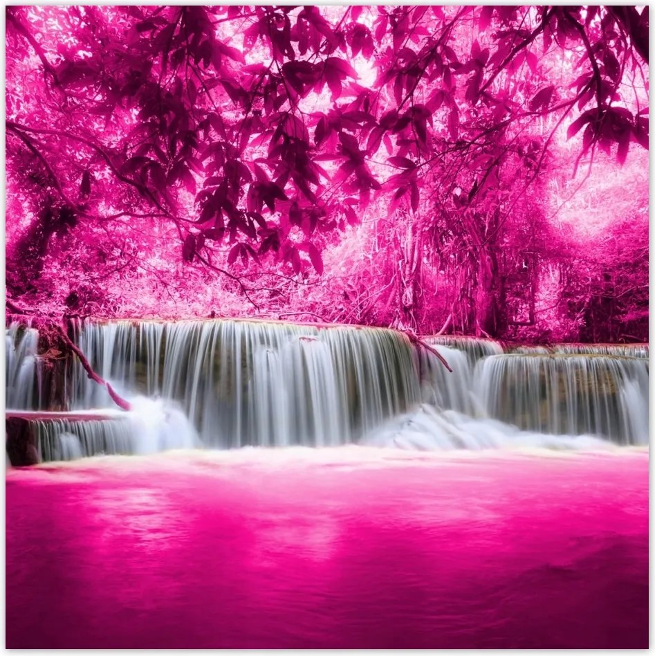 Fotótapéta flizelina 312x312 Rózsaszín vízesés