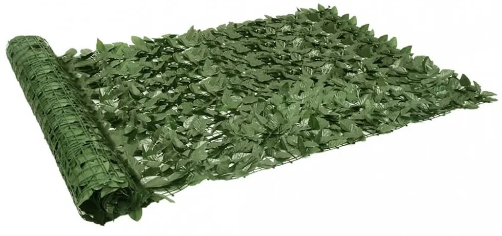 sötétzöld leveles erkélyparaván 500 x 150 cm