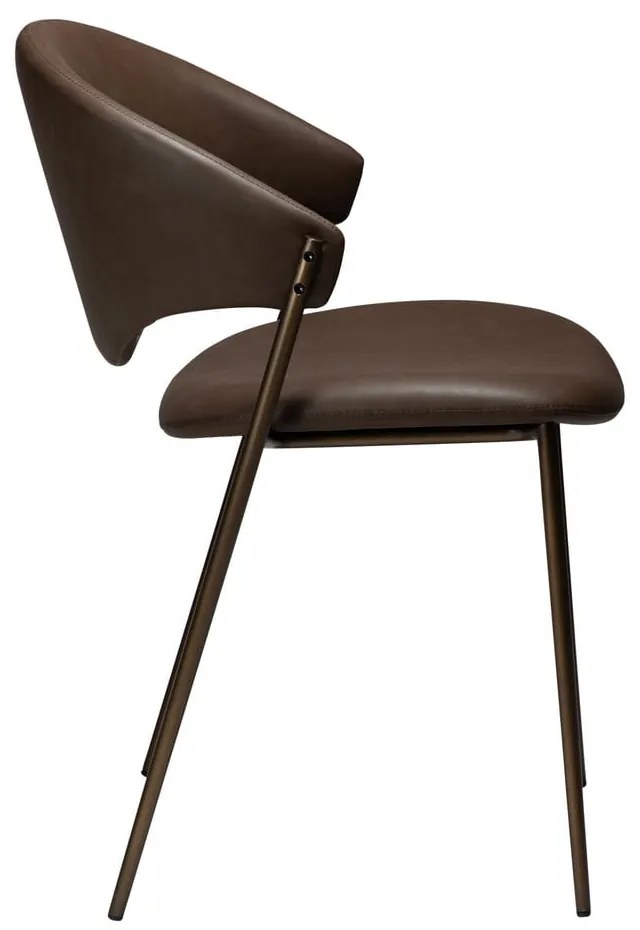 Sötétbarna bőrutánzat étkezőszék Zone – DAN-FORM Denmark