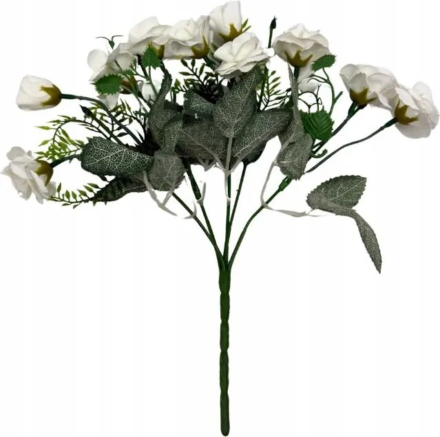 Fehér rózsacsokor 28 cm