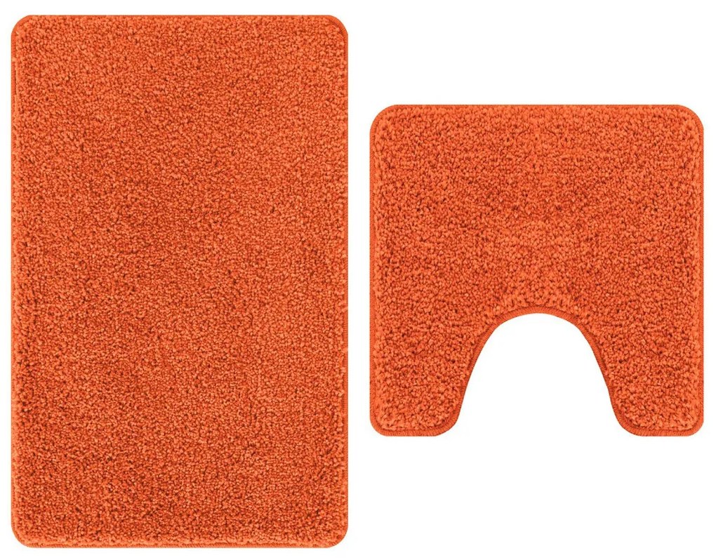 Fürdőszoba szőnyeg 2 pcs Narancssárga 50 x 50 cm Polipropilén