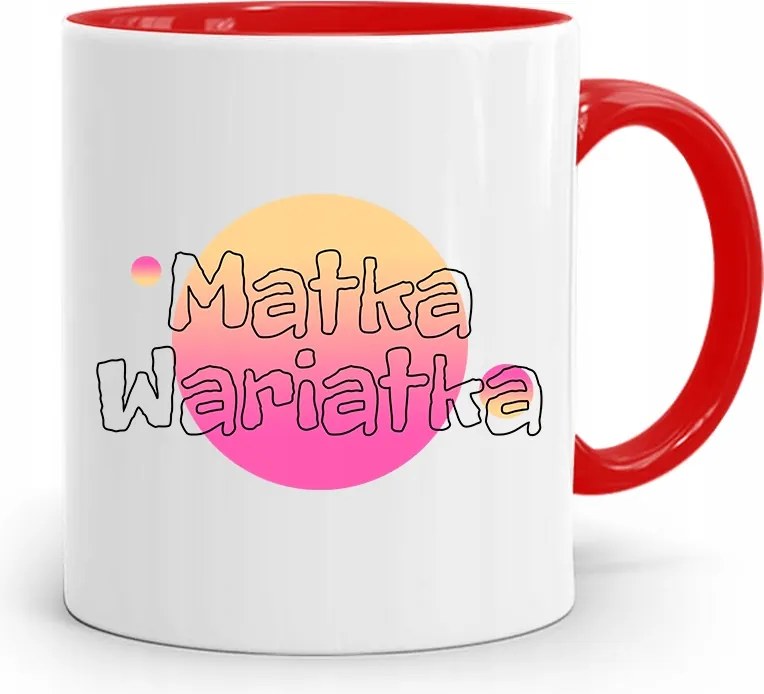 Piros Bögre Ajándék Anyának Őrült Anya fényképes nyomtatással