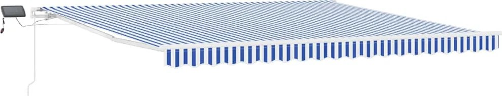 vidaXL Behúzható napellenző Kék és Fehér 500 × 300 cm