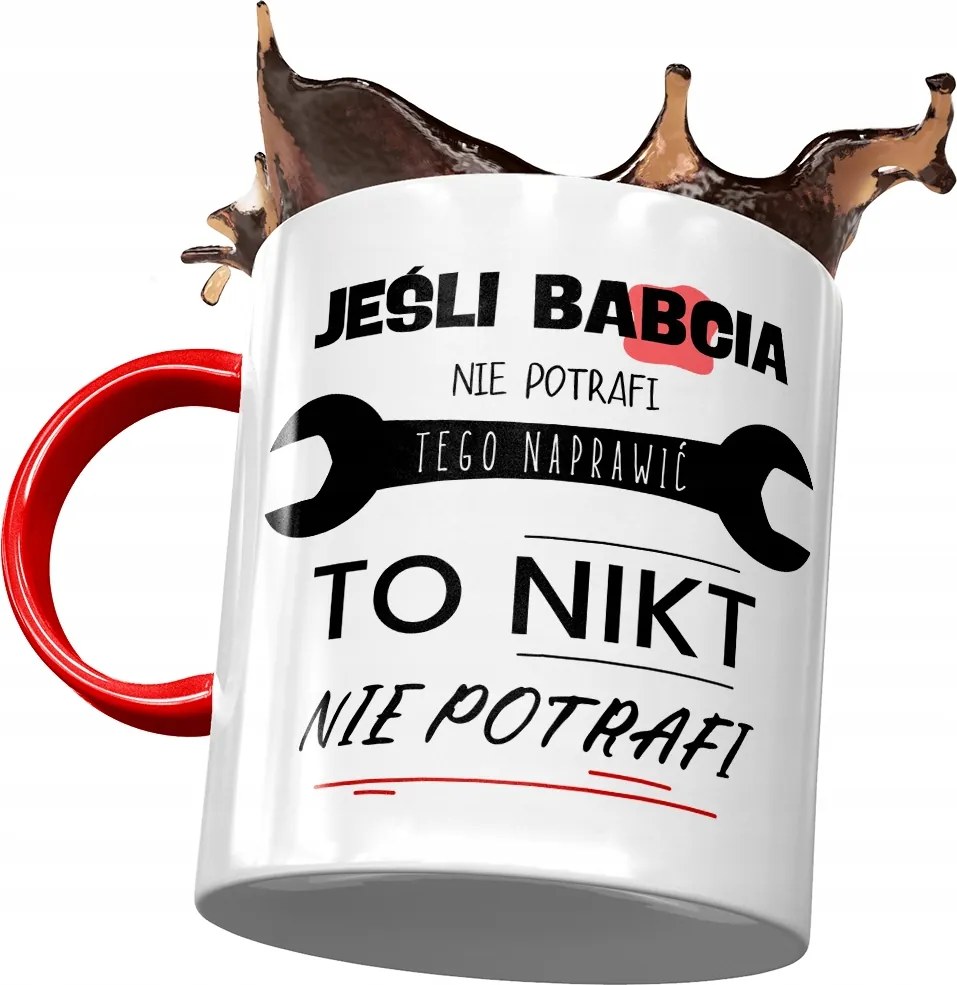 Piros Bögre Nagymama Napjára Nyomtatott Fotóval