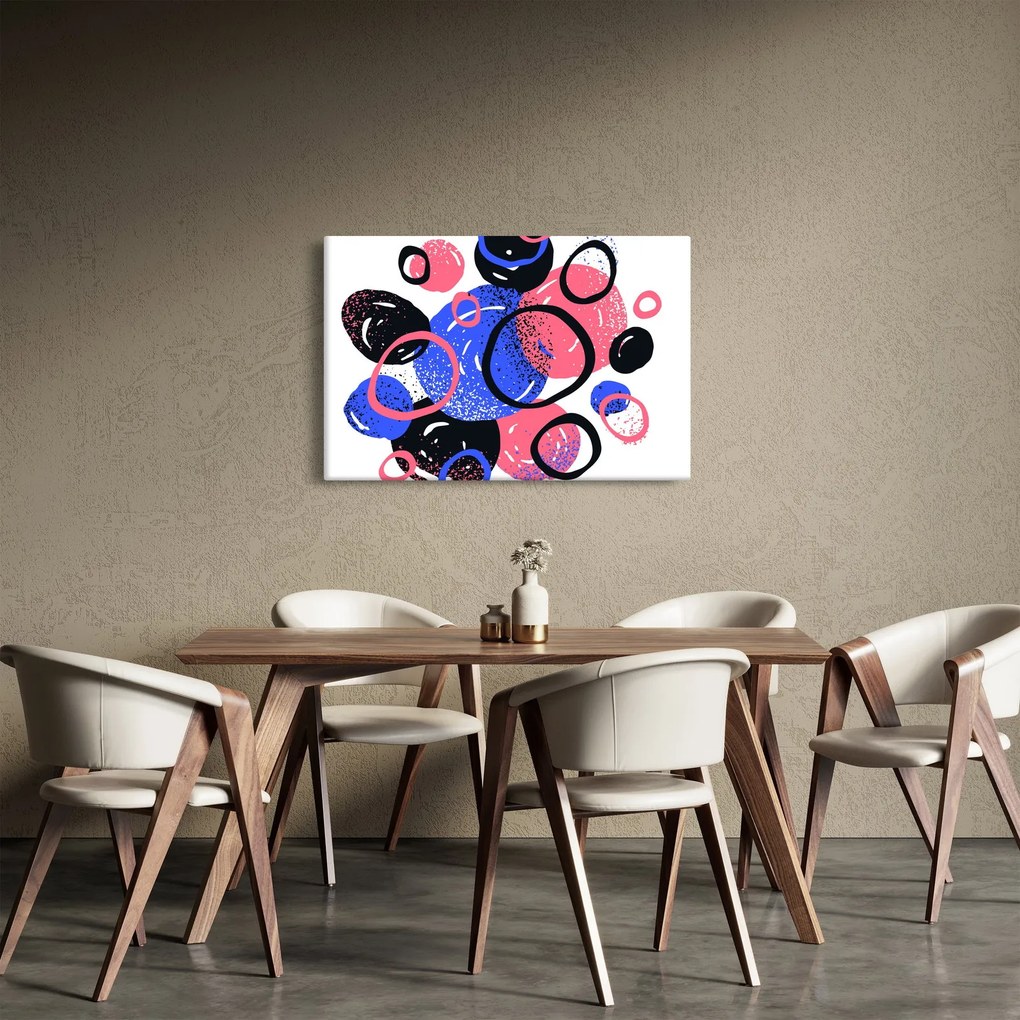 Kép - Motívum élénk színű körökkel (90x60 cm)