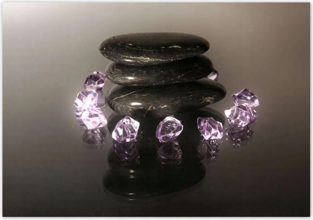 Poszterek 100x70 Lila kristályok