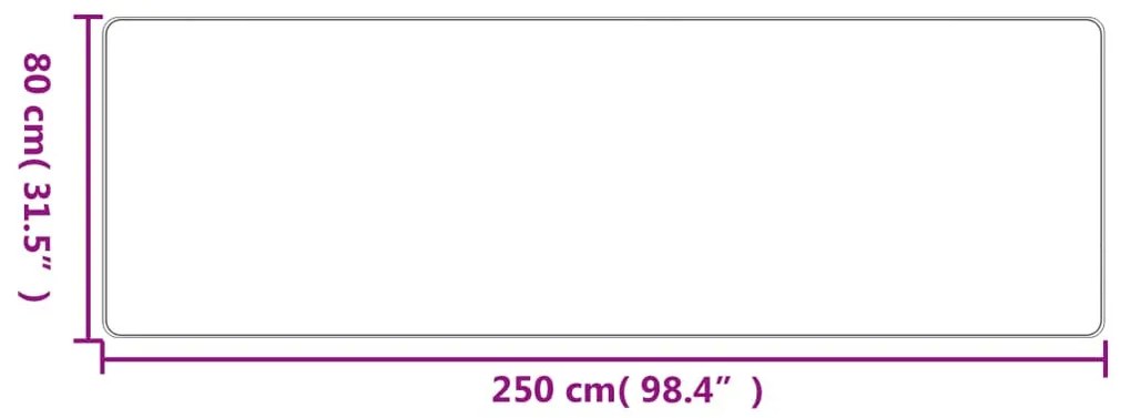 antracitszürke szizálhatású futószőnyeg 80 x 250 cm