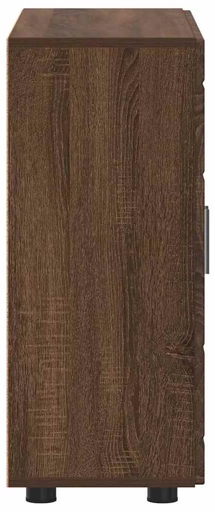 Széf polcokkal tárolóval barna tölgy 55.5 x 29 x 100 cm Faanyag